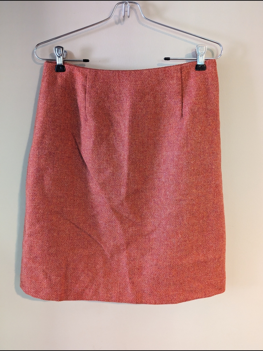 Ann Taylor Women's Orange Tweed Wool Lined Skirt, Size 6